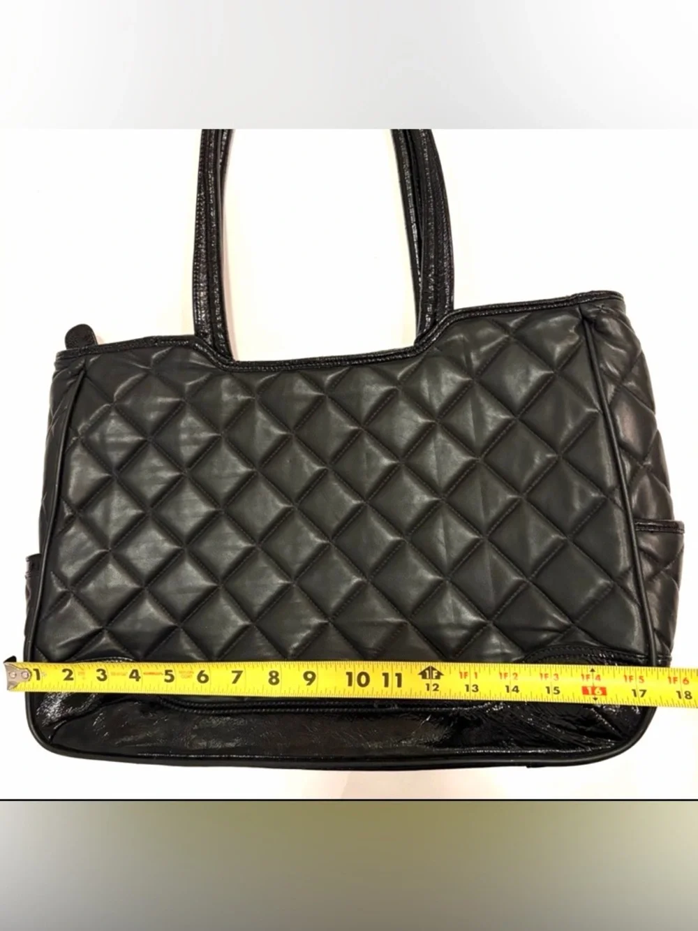 Knomo London Tote Top Handle Una Natural Lather Padded Quilted Laptop Travel Bag